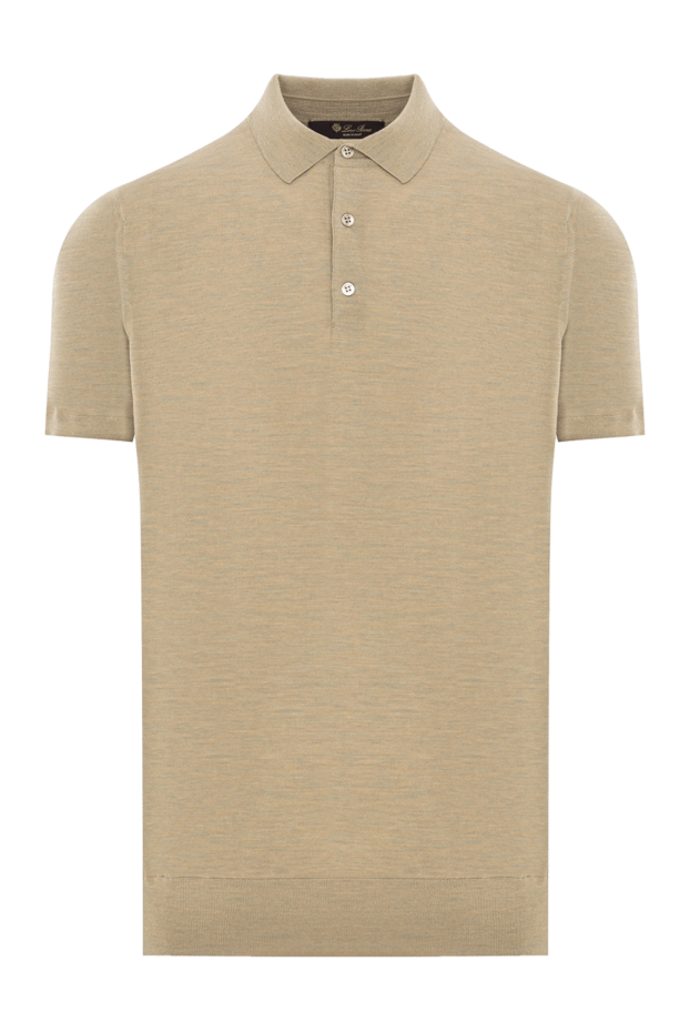 Loro Piana wish polo shirt wool yarn beige men's 189395 - photo 1