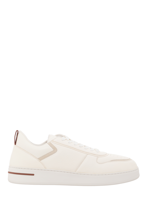 Loro Piana newport walk white leather suede sneakers 189402 - photo 1