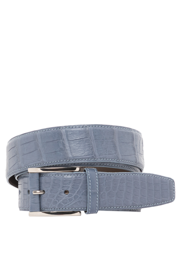 Tardini men's blue alligator leather belt 189408 - photo 1