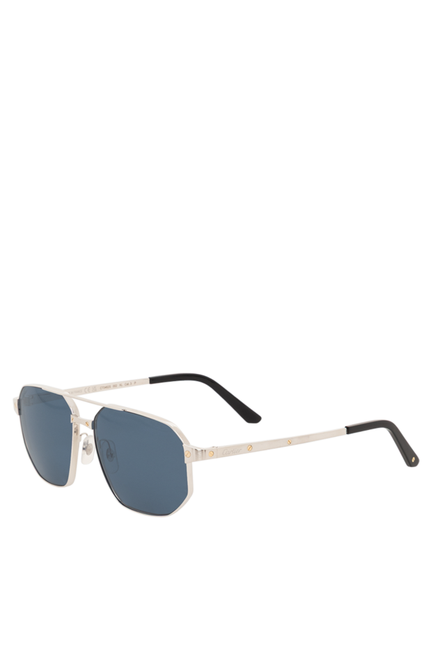 Cartier солнцезащитные очки core range в оправе авиатор из металла синие 189428 - фото 3