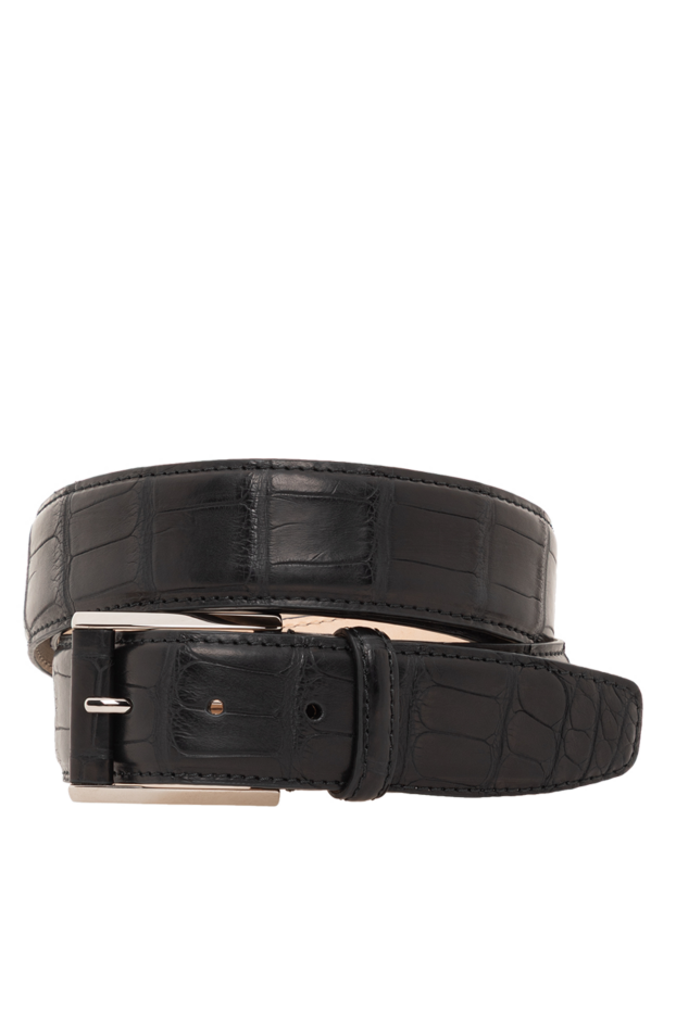 Cesare di Napoli men's black alligator leather belt 189572 - photo 1