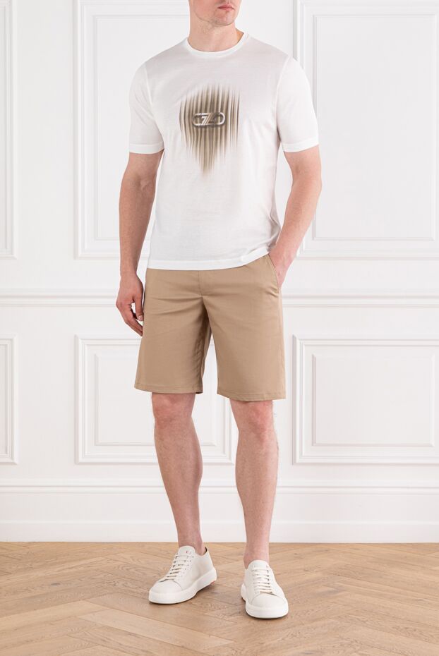 Zilli white cotton t-shirt with blurred print effect 189590 - photo 2