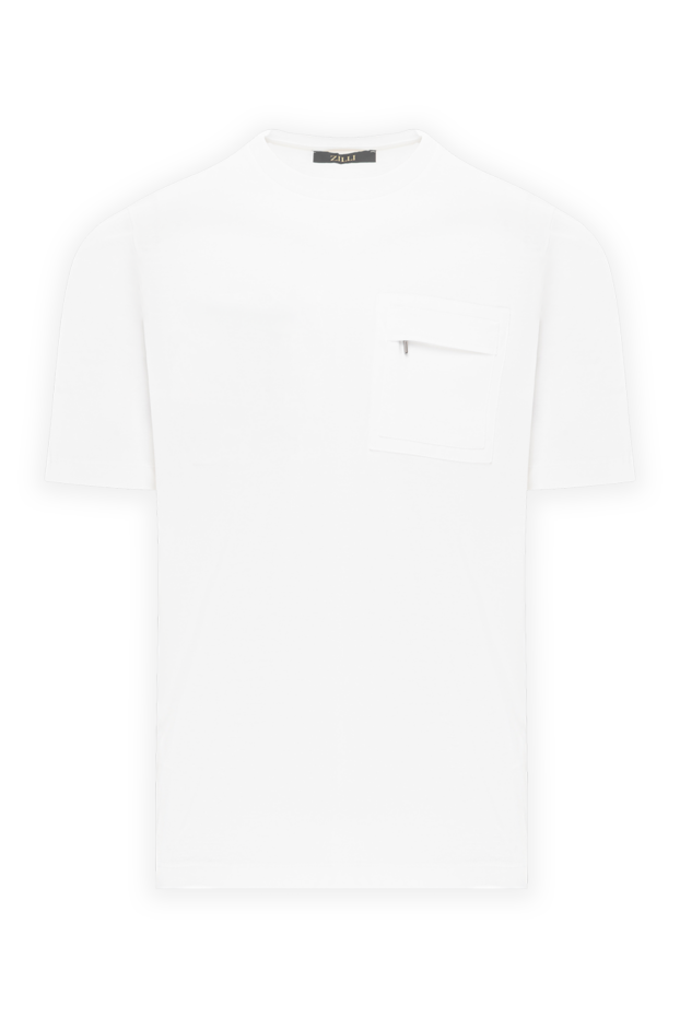 Zilli cotton t-shirt with a patch pocket with a zipper 189594 - photo 1