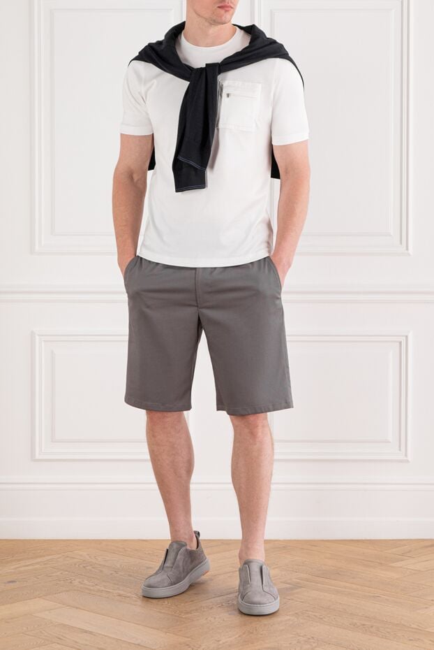 Zilli cotton t-shirt with a patch pocket with a zipper 189594 - photo 2