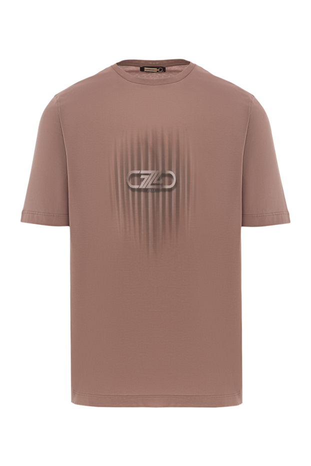 Zilli coffee-colored t-shirt with brand logo 189597 - photo 1