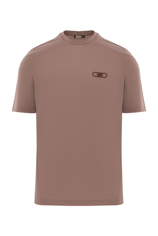 Zilli basic brown t-shirt with contrasting branding 189598 - photo 1