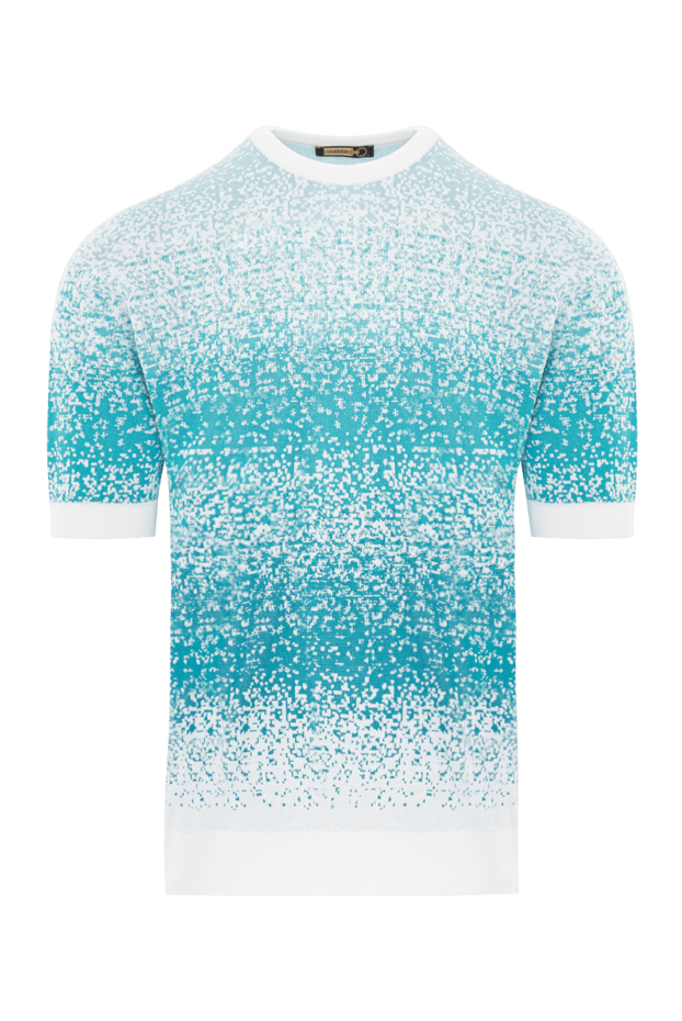 Zilli short sleeve jumper with gradient effect in turquoise and white 189623 - photo 1