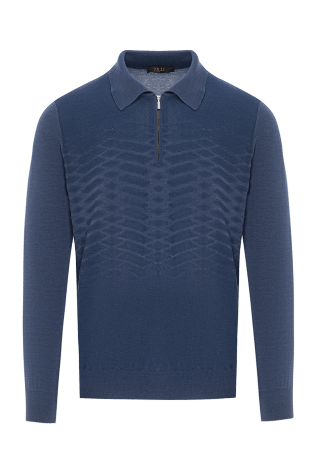 Zilli polo shirt with textured pattern and zip fastening 189631 - photo 1