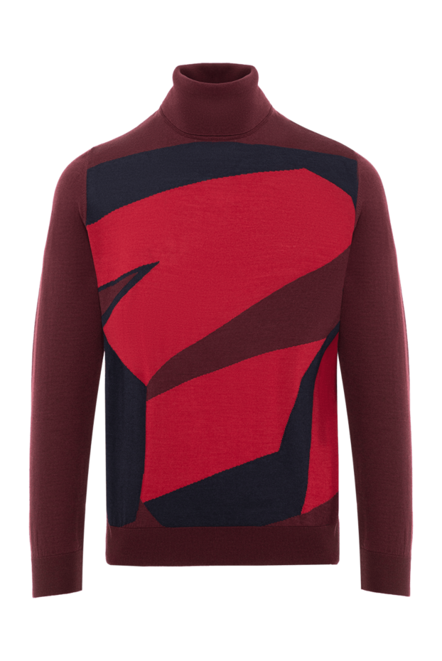 Zilli wool and silk turtleneck with graphic design in fiery palette 189633 - photo 1