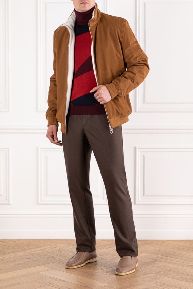 Zilli wool and silk turtleneck with graphic design in fiery palette 189633 - photo 2