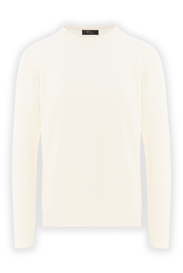 Zilli ivory fine wool jumper with textured knit 189637 - photo 1