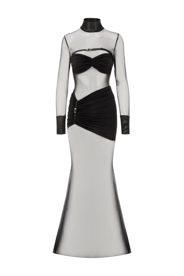 Khela long sleeve maxi dress with bustier bodice under translucent mesh 189689 - photo 1