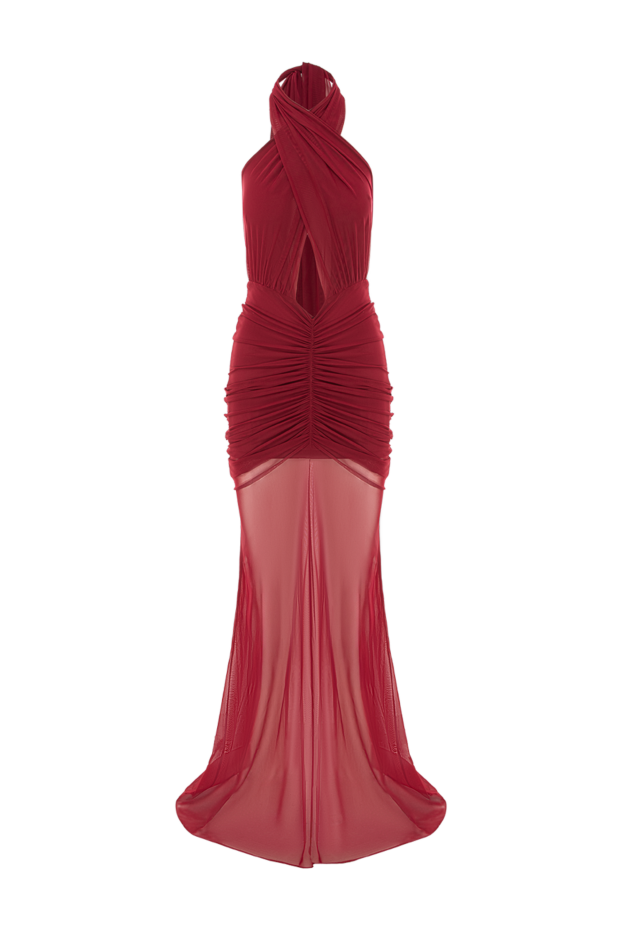 Khela forbidden mesh maxi dress in burgundy 189692 - photo 1