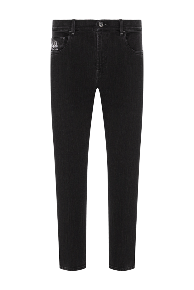 Scissor Scriptor deep black jeans with decorative insert on the pocket 189710 - photo 1