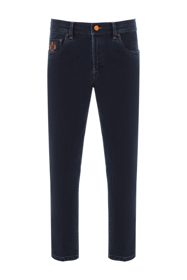 Scissor Scriptor dark blue jeans with contrasting embroidery and orange fittings 189722 - photo 1