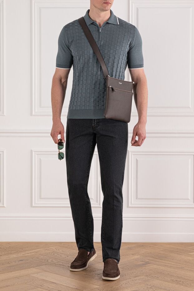 Scissor Scriptor dark grey jeans with designer embroidery and patch on the waist 189735 - photo 2