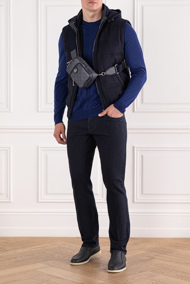Scissor Scriptor classic jeans in dark indigo with embroidered crest 189744 - photo 2