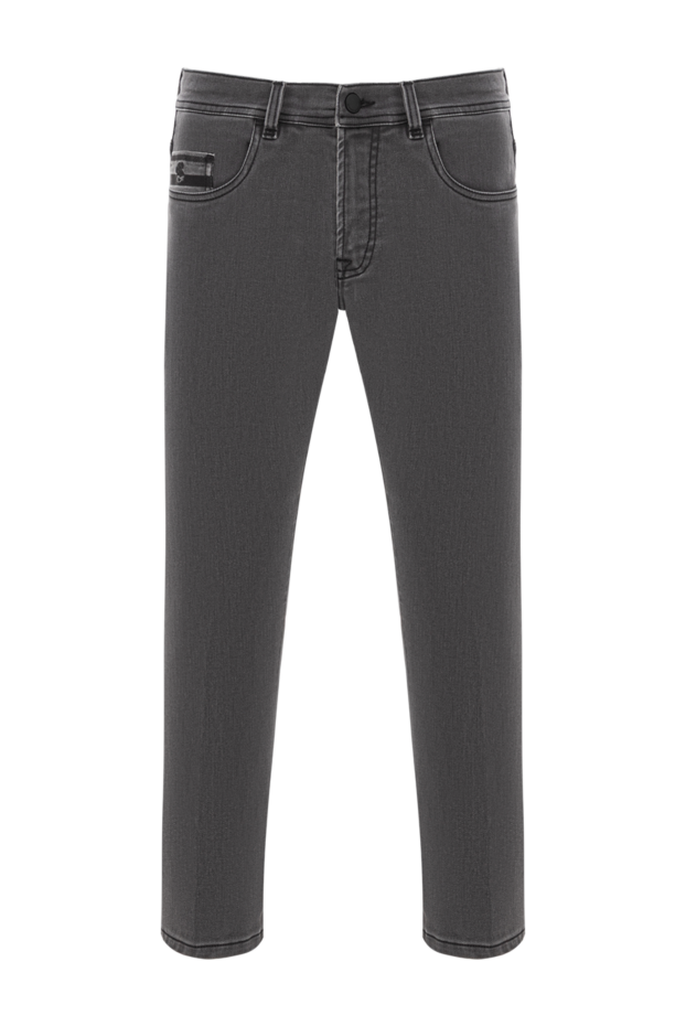 Scissor Scriptor grey jeans with black logo on pockets and mini patch 189747 - photo 1