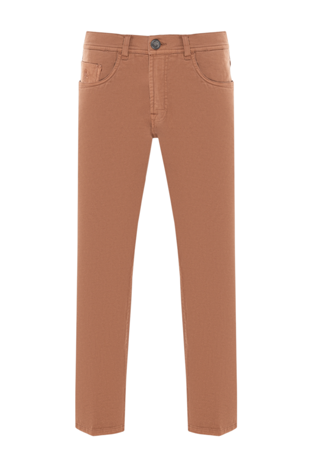 Scissor Scriptor cotton brown jeans with added elastane and signature pocket trim 189752 - photo 1