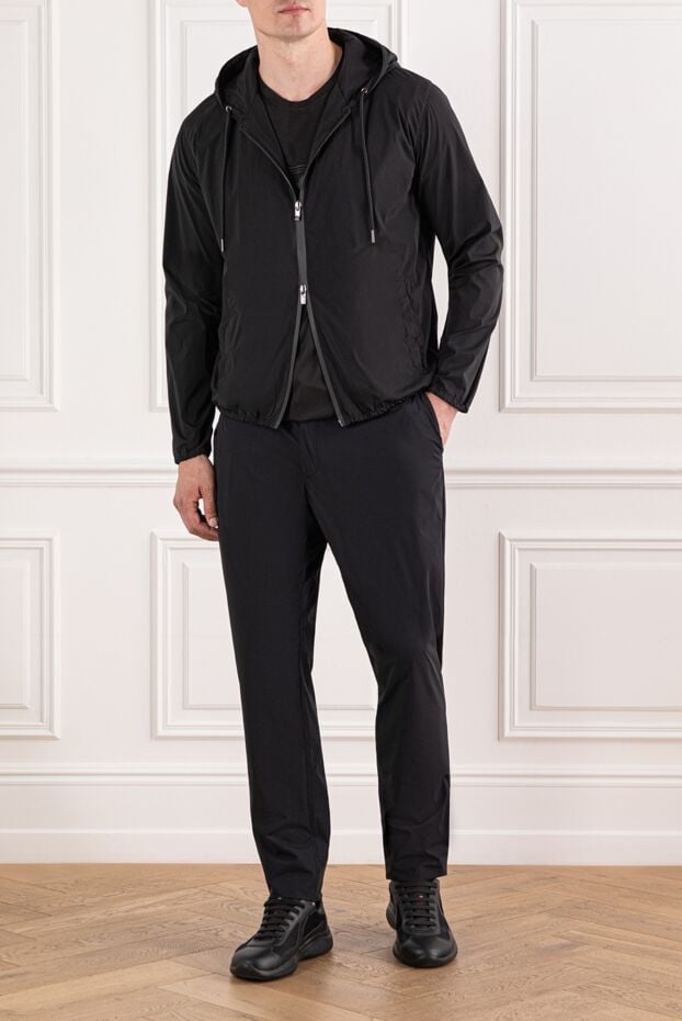 Tombolini lightweight black jacket with hood and front zip 189909 - photo 2