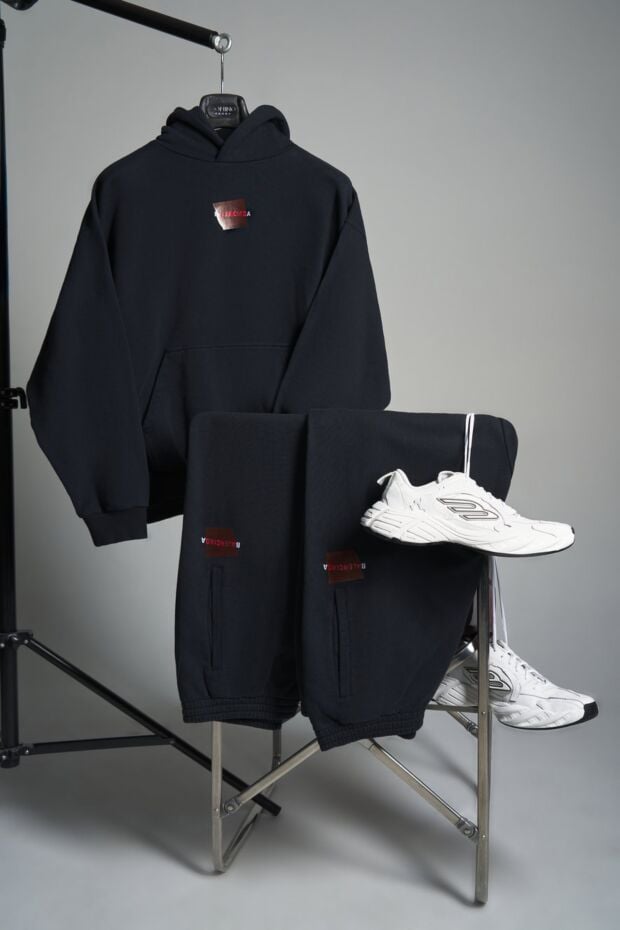 Balenciaga men's suit sweatshirt with taped back with trousers black 189930 - photo 2