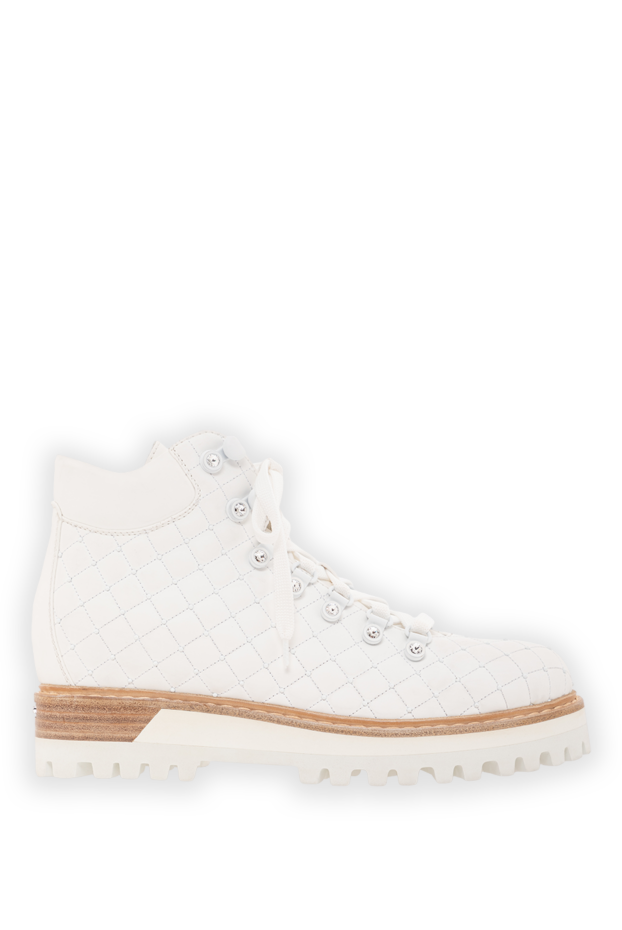 Le Silla hikers white quilted with crystals made of genuine leather for women 189969 - photo 1
