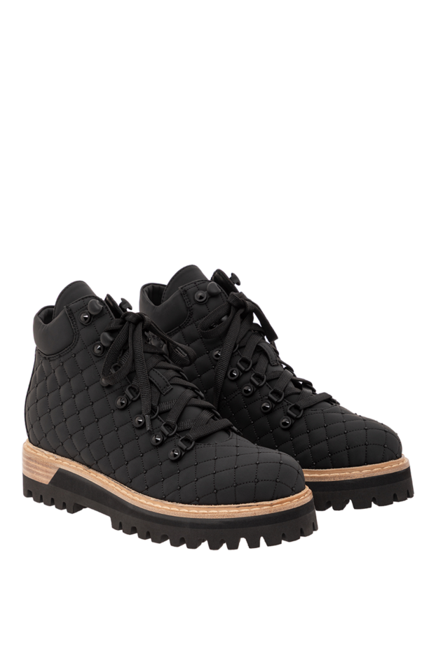 Le Silla hikers black quilted with crystals made of genuine leather for women 189970 - photo 3
