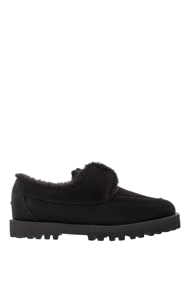 Le Silla black suede yacht loafers with shearling lining 189971 - photo 1