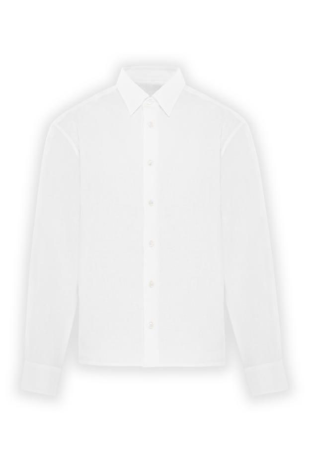 Brioni white linen shirt in a classic cut 190005 - photo 1