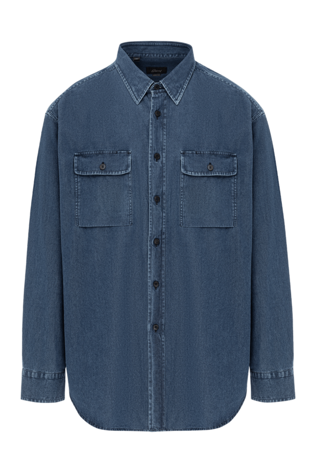 Brioni denim style shirt made of thick cotton with patch pockets 190010 - photo 1