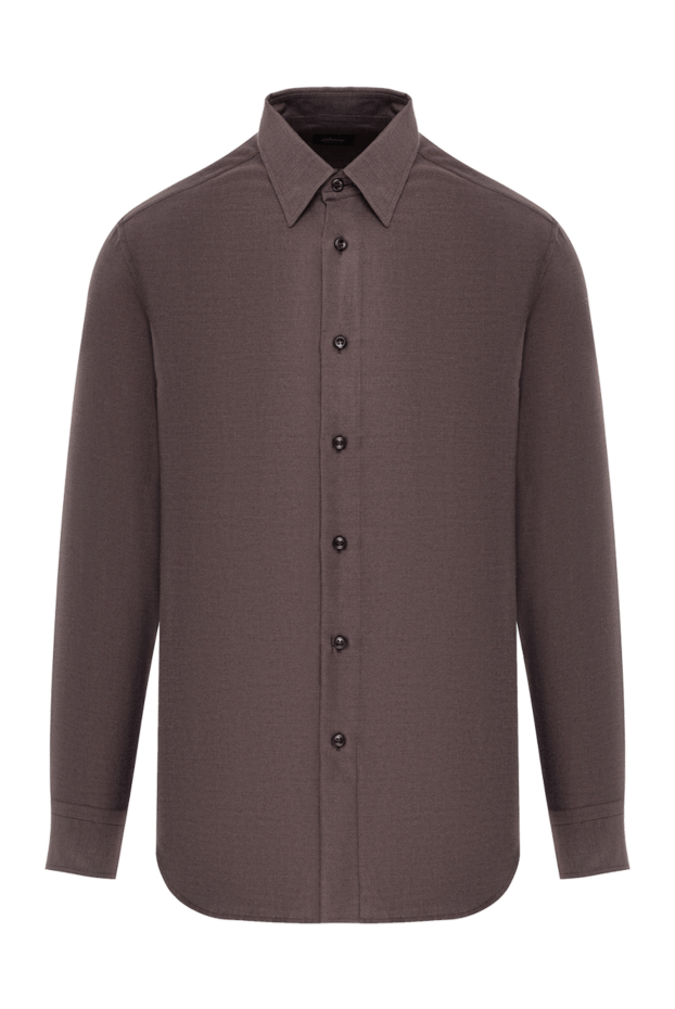 Brioni men's brown fitted shirt with buttons 190013 - photo 1