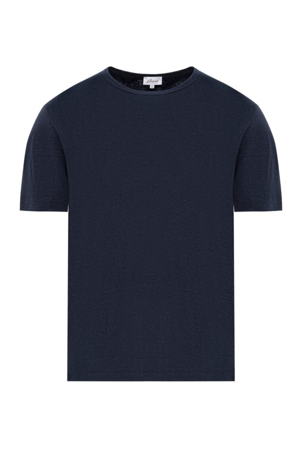 Brioni dark blue linen t-shirt with soft texture 190060 - photo 1