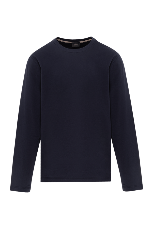 Blue sweatshirt made of soft cotton jersey without decoration - photo 1