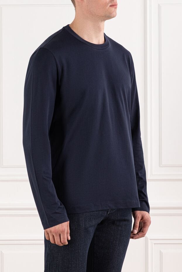 Brioni blue sweatshirt made of soft cotton jersey without decoration 190063 - photo 3