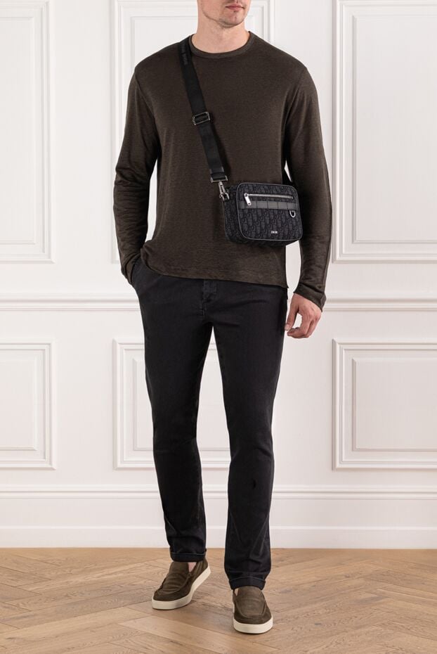 Brioni sweatshirt made of soft linen in chocolate color with a minimalist silhouette 190064 - photo 2