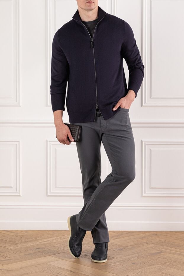 Brioni cardigan with a high collar made of cotton yarn with the addition of cashmere 190065 - photo 2