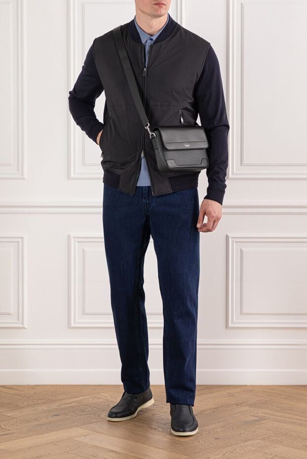 Brioni bomber jacket made of natural black wool with knitted cuffs 190066 - photo 2