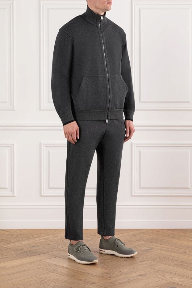 Brioni a cozy tracksuit with elastic cuffs and a smooth texture 190069 - photo 3