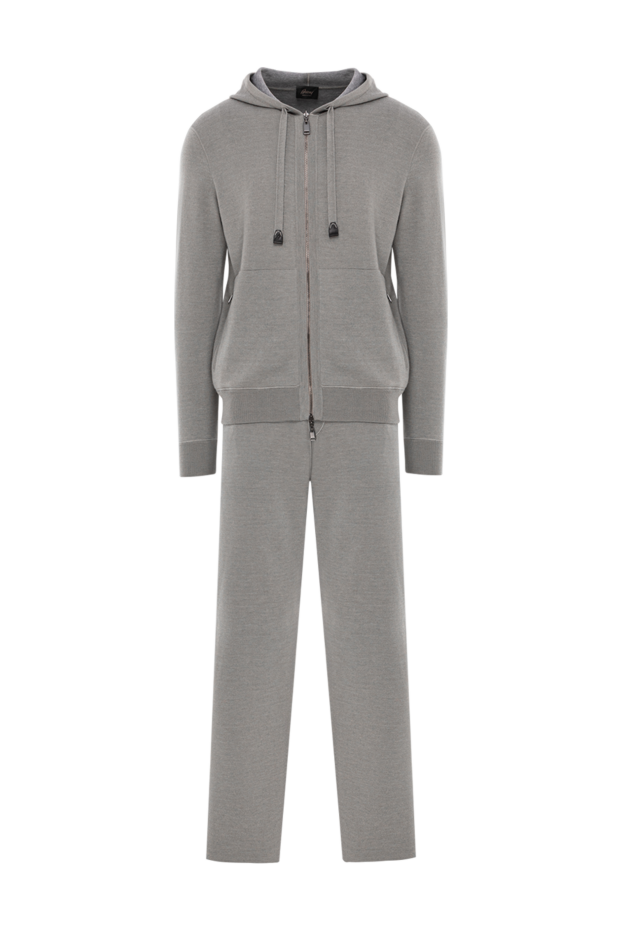 Brioni set with trousers and a hoodie made of thin jersey in a light gray tone 190070 - photo 1
