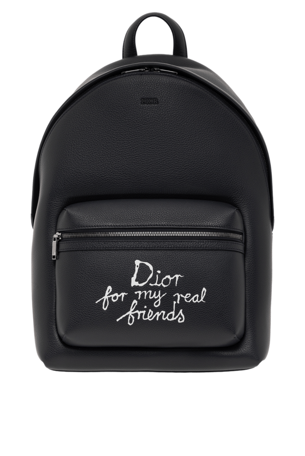 Dior rider 2.0 men's zippered backpack black genuine leather 190086 - photo 1