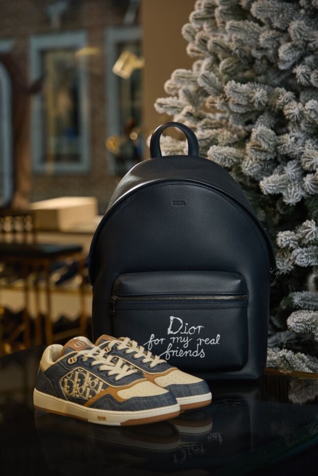 Dior rider 2.0 men's zippered backpack black genuine leather 190086 - photo 2
