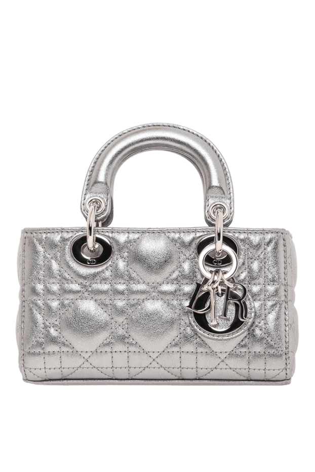 Dior lady d-joy micro metallic leather bag silver 190094 - photo 1