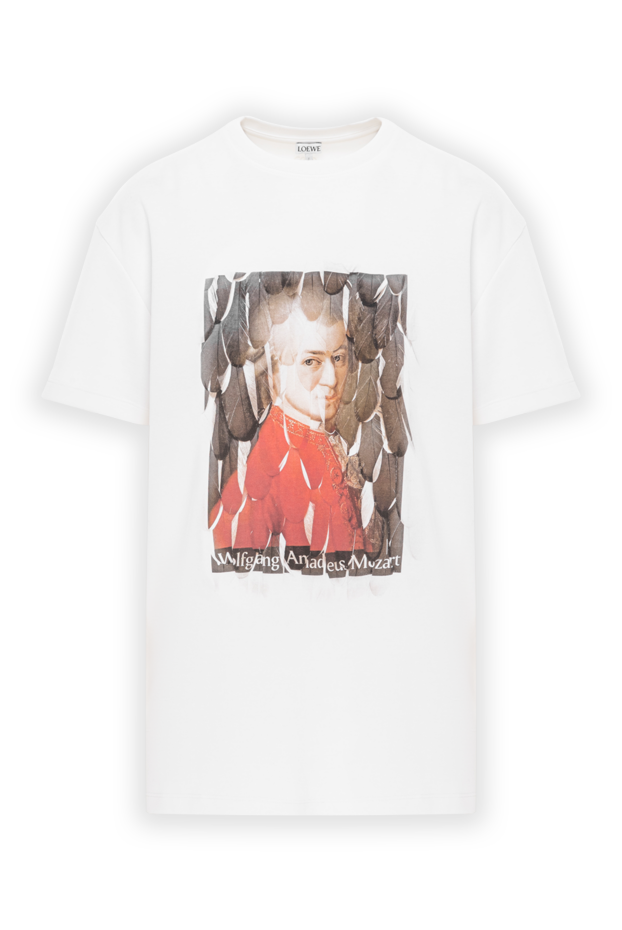 Loewe white t-shirt with artistic print of mozart's portrait 190149 - photo 1