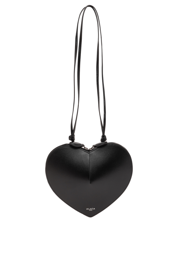 Alaia сумка у формі серця le coeur із телячої шкіри жіноча чорна 190159 - фото 1