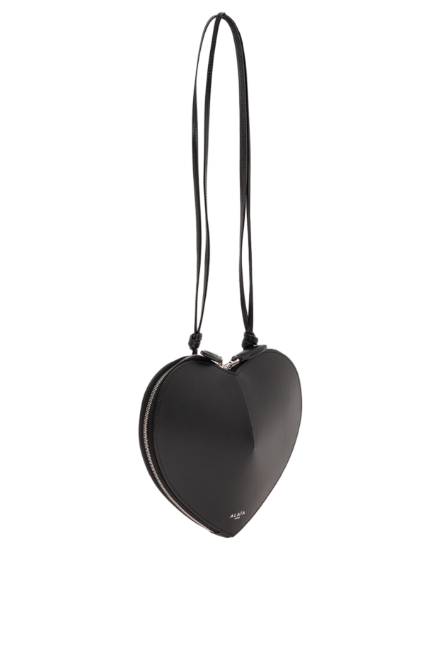 Alaia сумка в форме сердца le coeur из телячьей кожи женская черная 190159 - фото 3