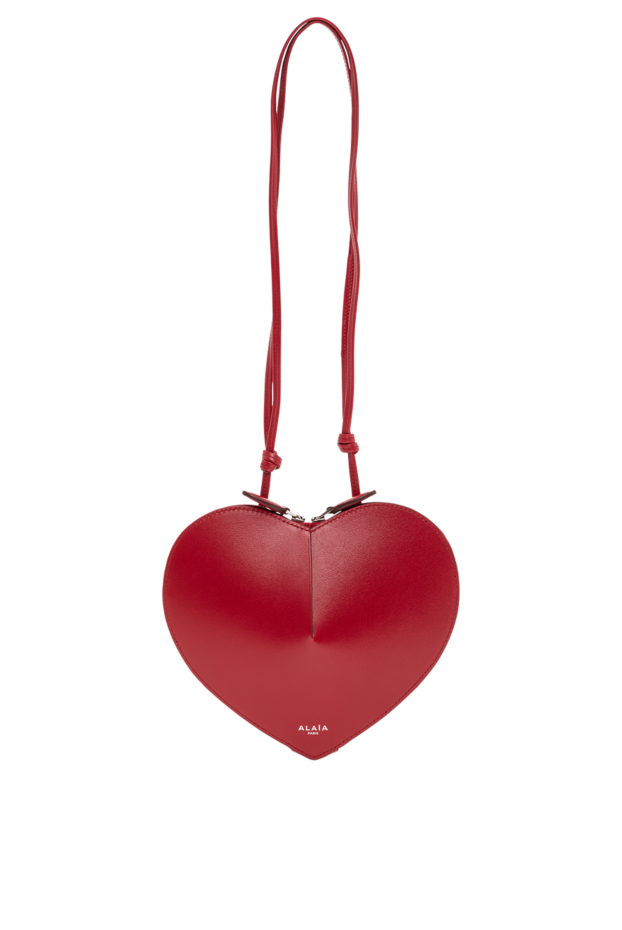 Alaia сумка у формі серця le coeur із телячої шкіри жіноча червона 190160 - фото 1