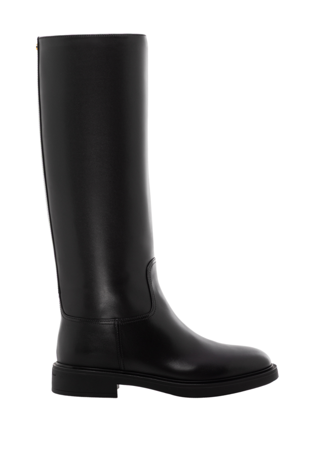 Gianvito Rossi women's ascott black leather round toe boots 190163 - photo 1