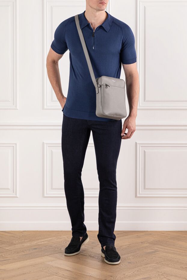 Jacob Cohen чоловічі джинси насиченого синього кольору з акуратним простроченням 190190 - фото 2