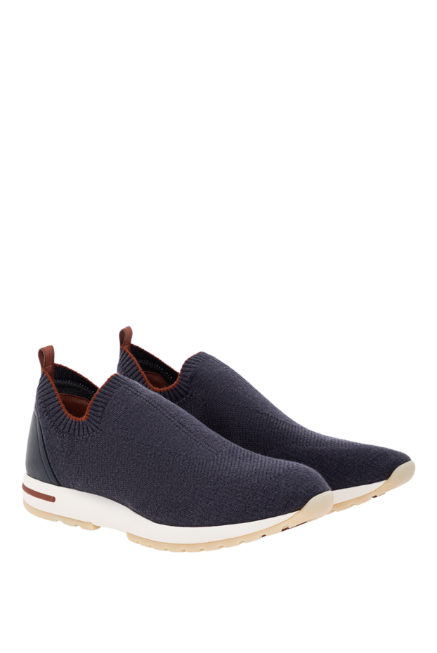 Loro Piana 360 lp flexy walk ultralight wool calfskin trim grey 190213 - photo 3