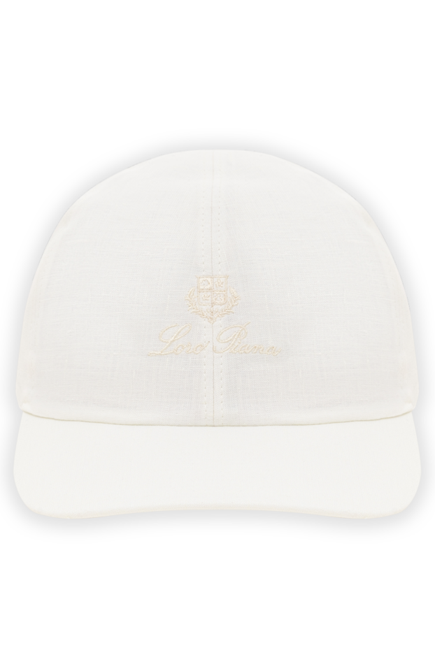 Loro Piana linen white baseball cap for men with plaid lining 190228 - photo 1